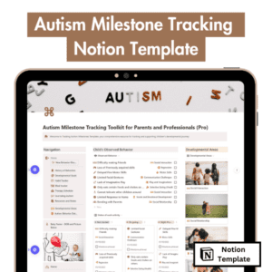 autism milestone tracking template