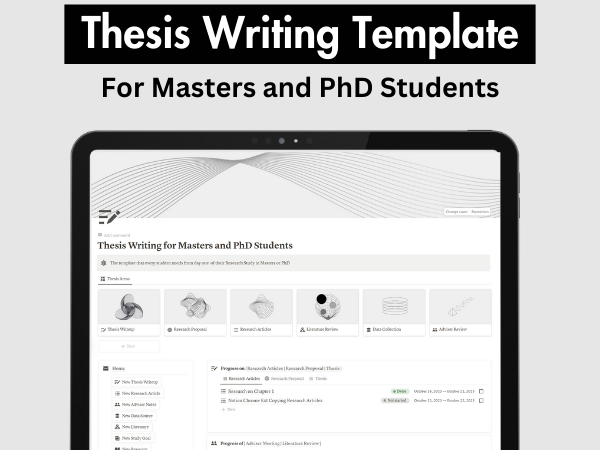 thesis writing template for master and phd students