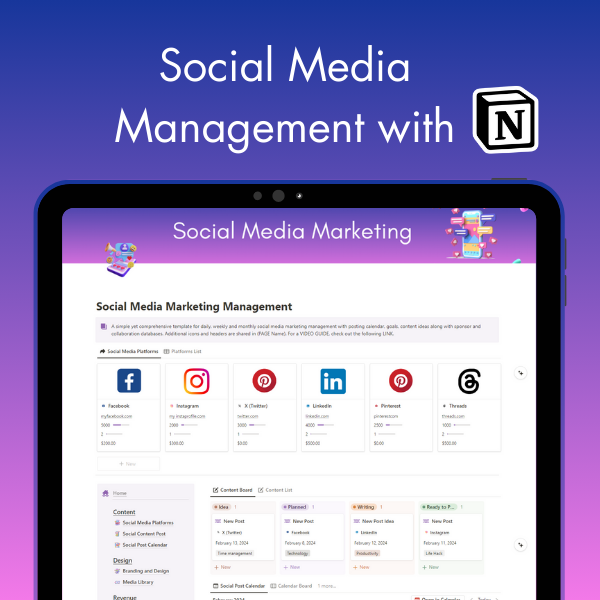 social media marketing management