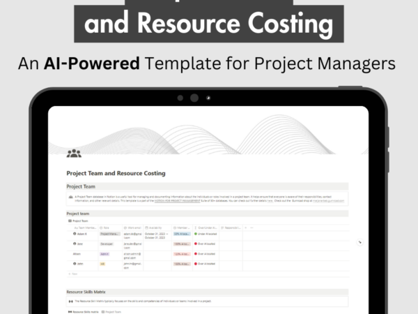 project team notion template