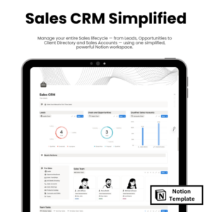 sales crm notion template