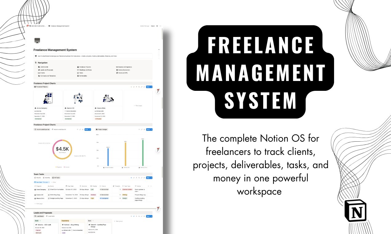 freelance management system in notion