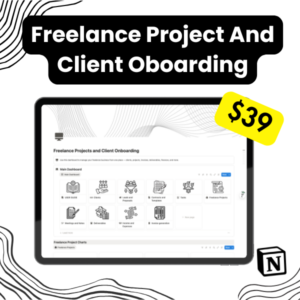 freelance dashboard notion template