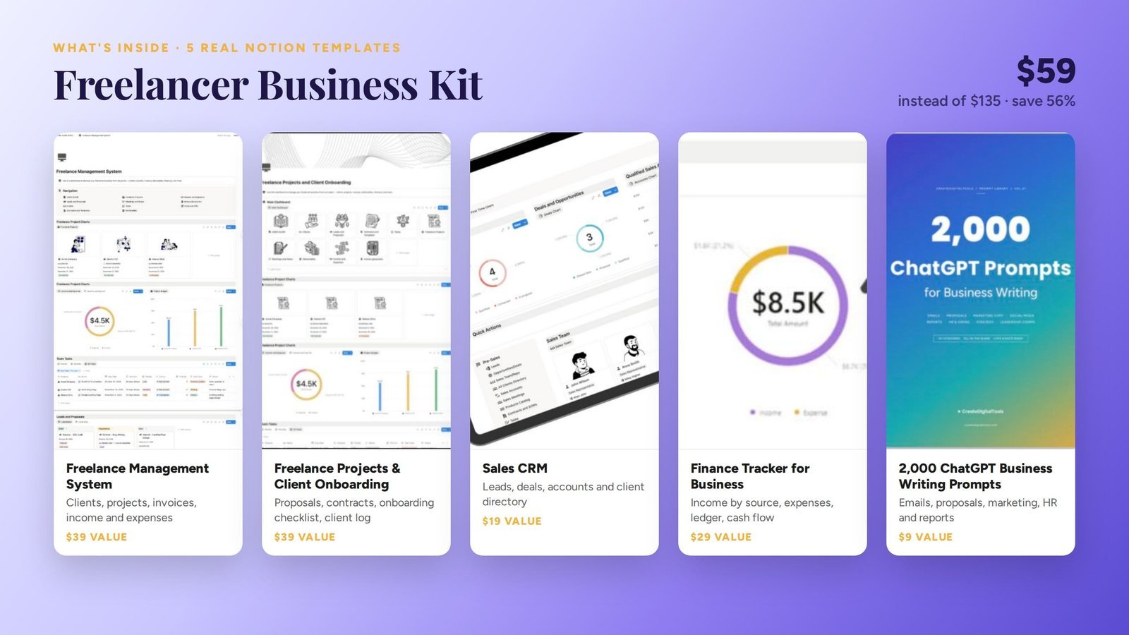 Inside the freelancer Notion template kit: clients, projects, onboarding and finance
