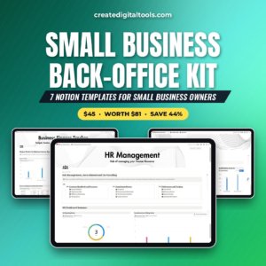 Small Business Back-Office Kit: 7 Notion templates for small business owners