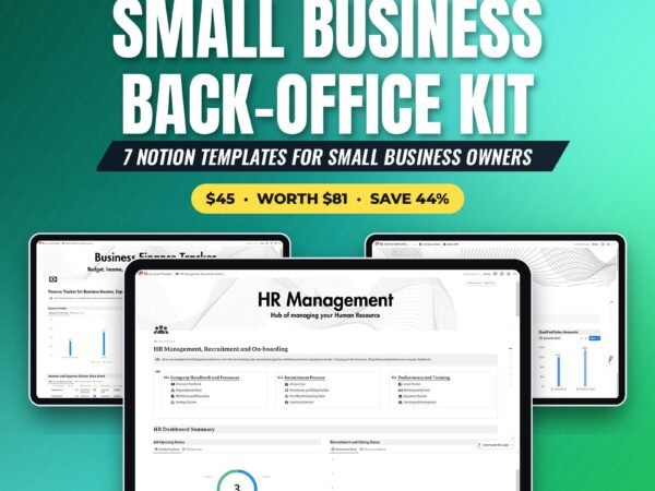 Small Business Back-Office Kit: 7 Notion templates for small business owners