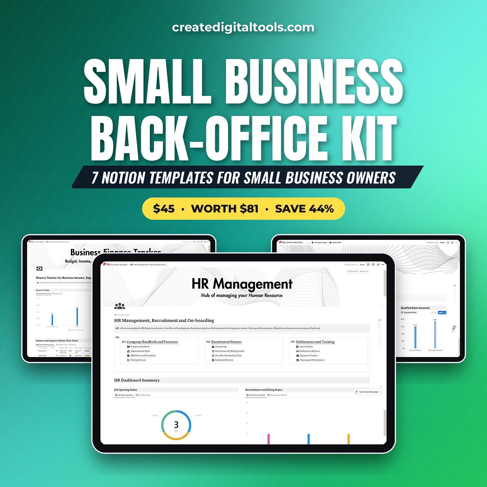 Small Business Back-Office Kit: 7 Notion templates for small business owners