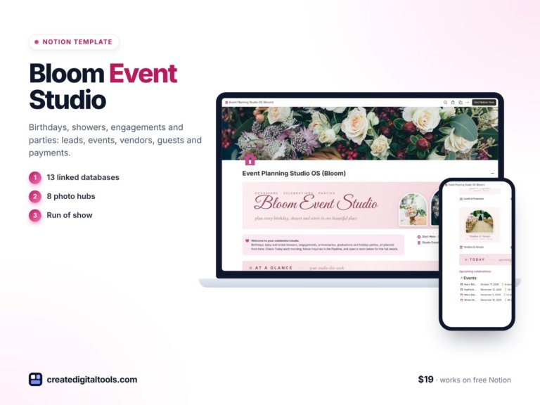 Party Planner Notion Template for Celebration Planners