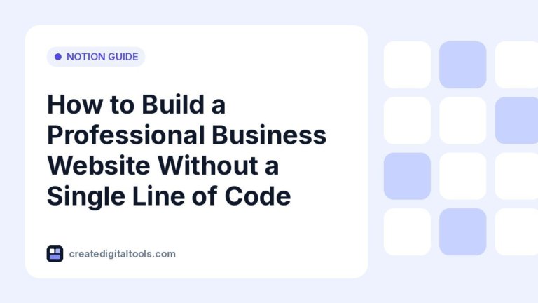 How to Build a Professional Business Website Without a Single Line of Code
