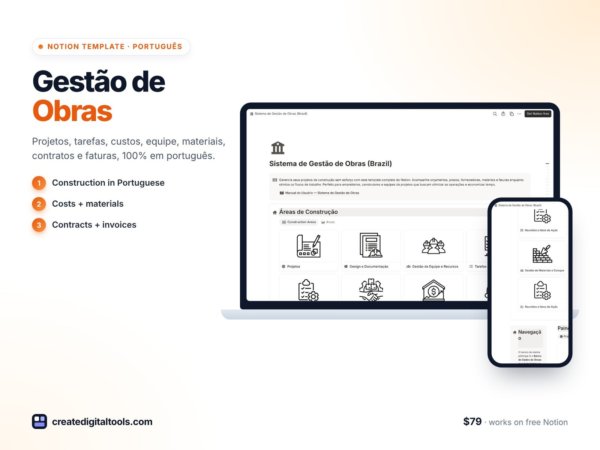Sistema de Gestão de Obras - Construction Management (Portuguese) preview