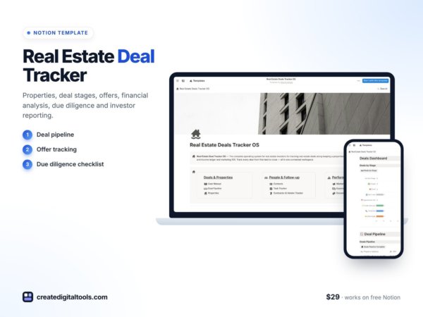 Real Estate Deal Tracker OS preview