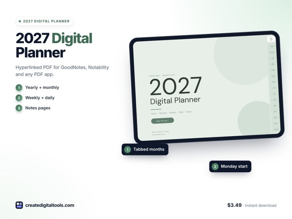 Hyperlinked Digital Planner 2027: Setup and Navigation Guide