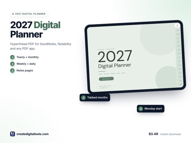 Hyperlinked Digital Planner 2027: Setup and Navigation Guide