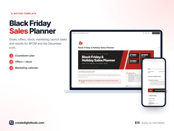 Black Friday & Holiday Sales Planner preview