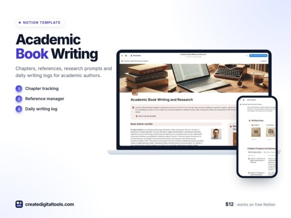 Academic Book Writing Template preview