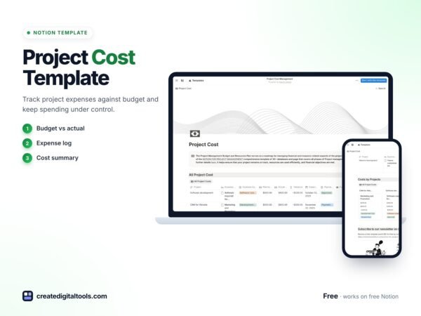 Project Cost Template preview