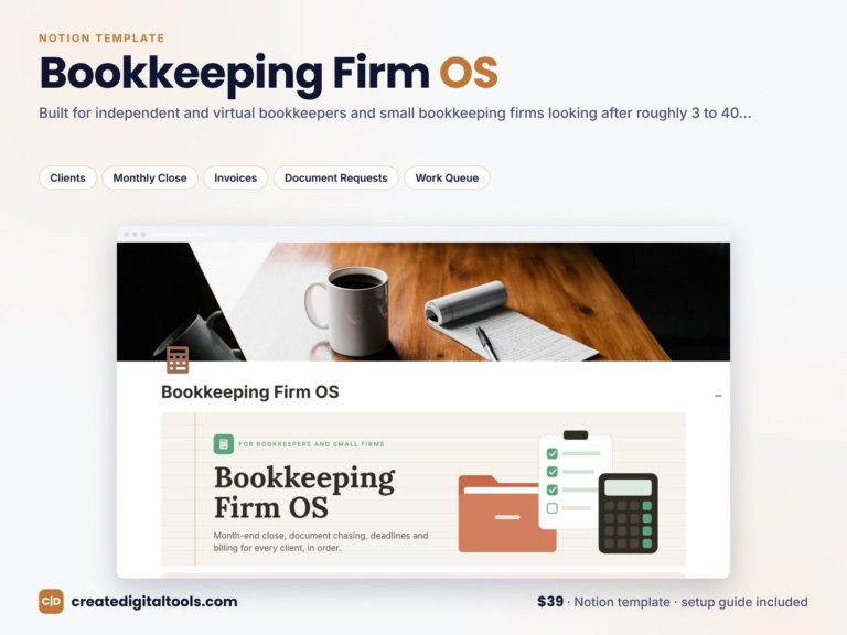 Notion Template for Bookkeepers and Accounting Firms