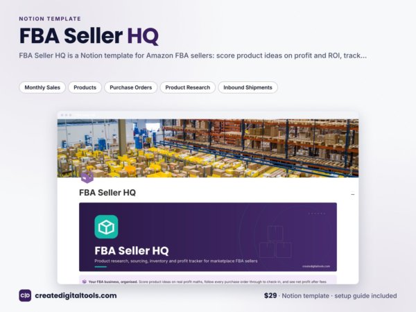 FBA Seller HQ Notion template