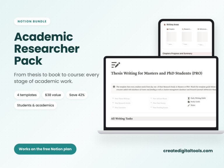 Notion Templates for Academics: Thesis to Book