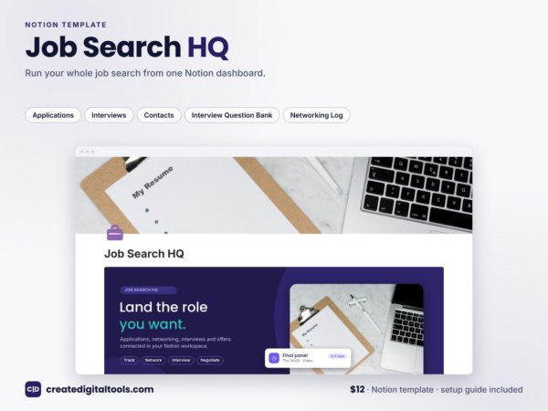 Job Search HQ Notion template