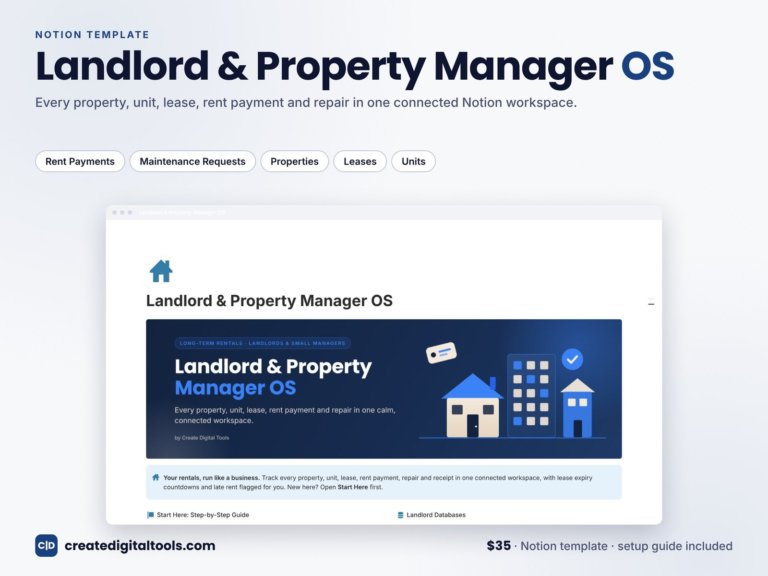 Notion Template for Landlords and Property Managers