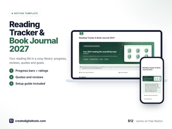 Reading Tracker & Book Journal 2027