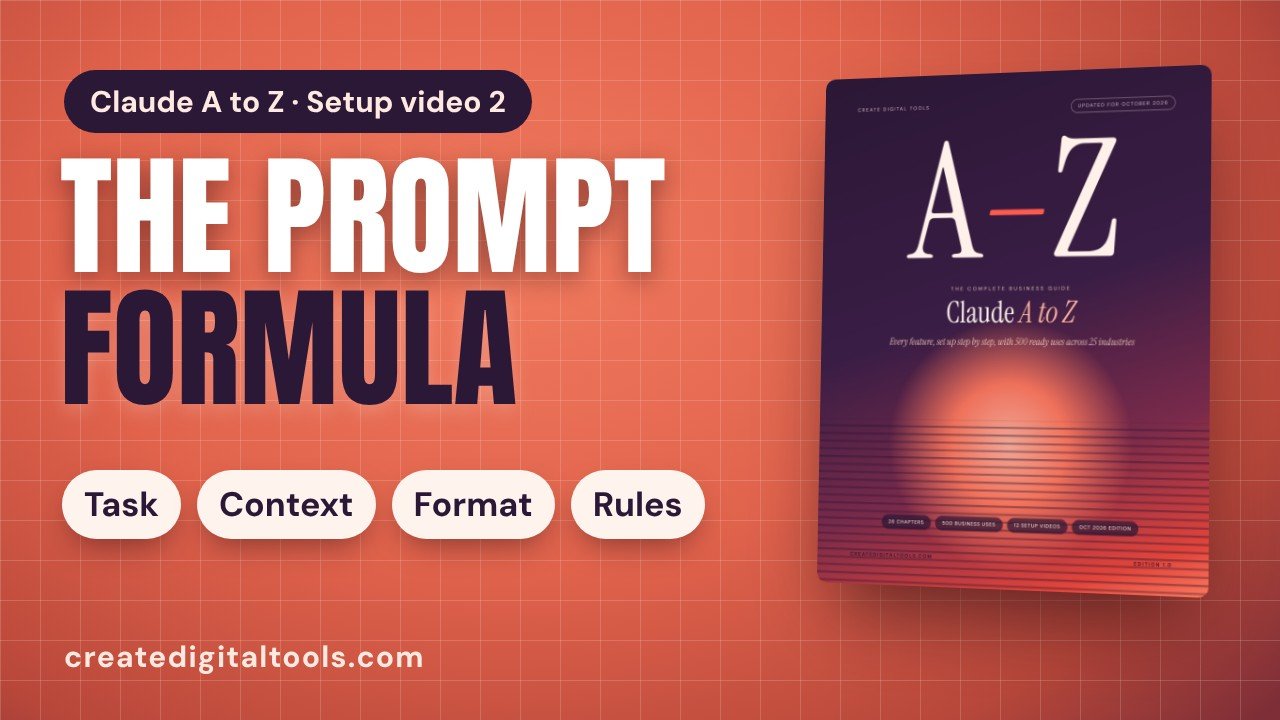 Setup video 2: The prompt formula: your first prompt that works