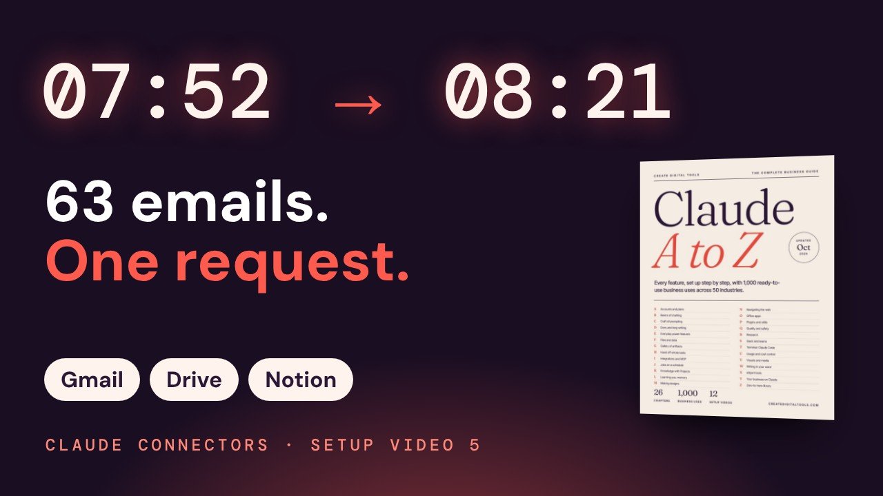 Setup video 5: Race the clock: Gmail, Drive and Notion in one request