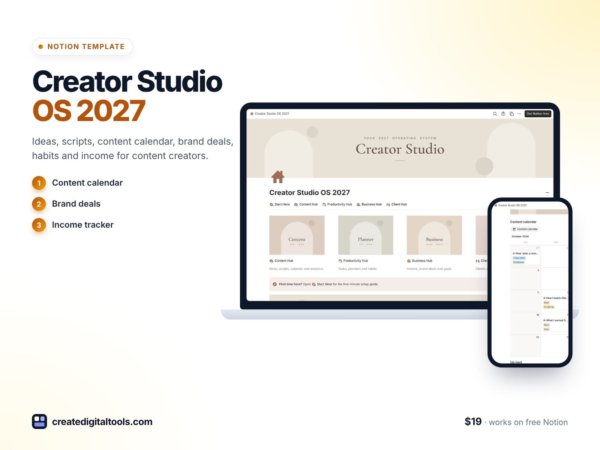 Creator Studio OS 2027 – product image
