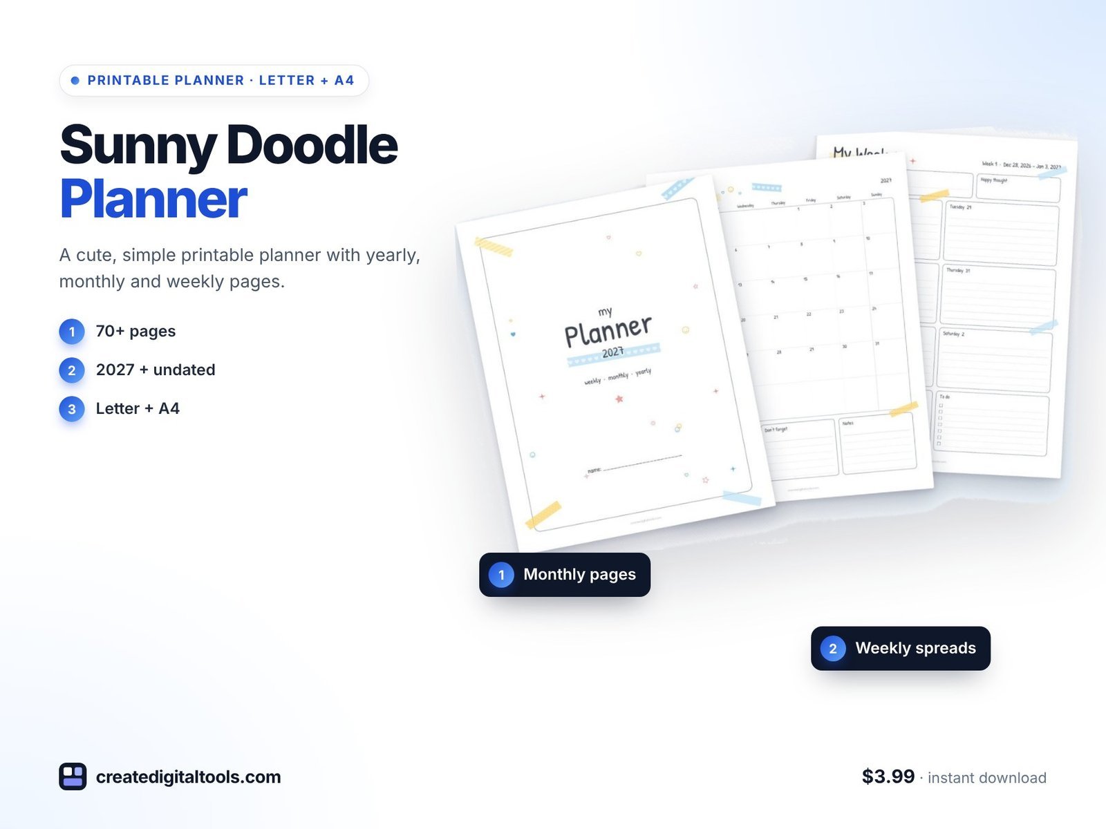Printable planners