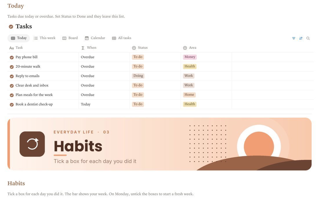 Everyday Life v2 database view