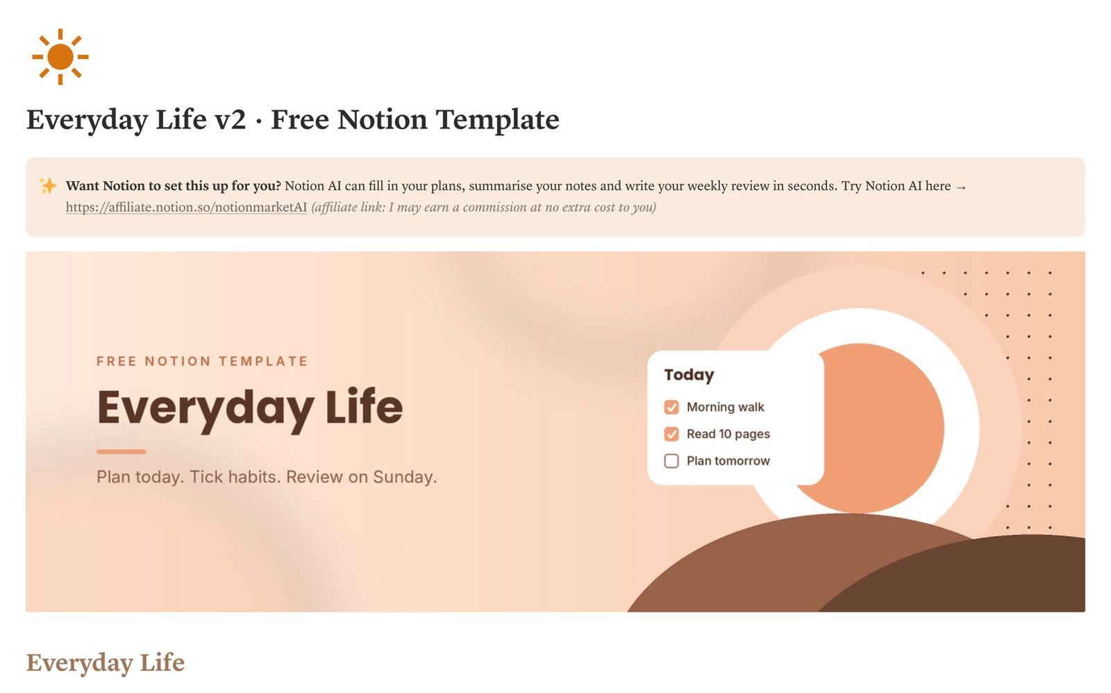 Everyday Life v2 template