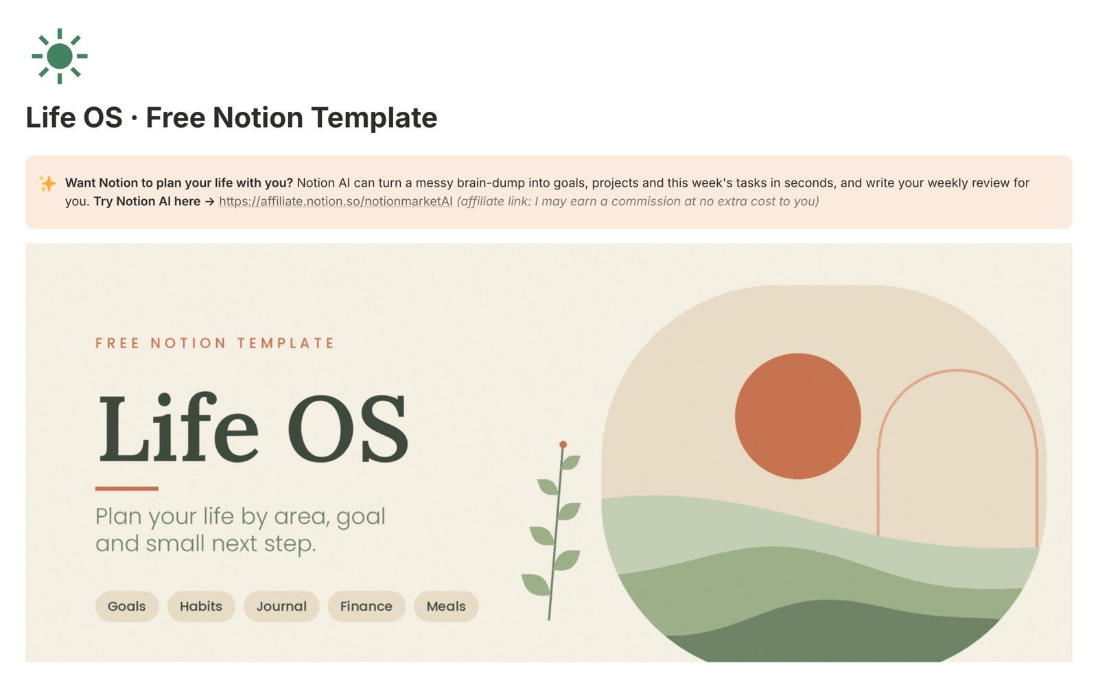 Life OS template