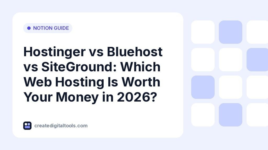 Hostinger vs Bluehost vs SiteGround: Which Web Hosting Is Worth Your Money in 2026?