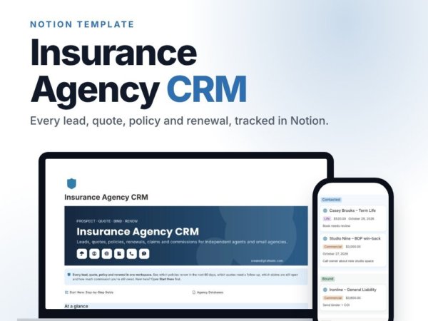 Insurance Agency CRM | Notion Template