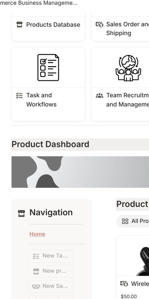 Ecommerce Business Management System on mobile