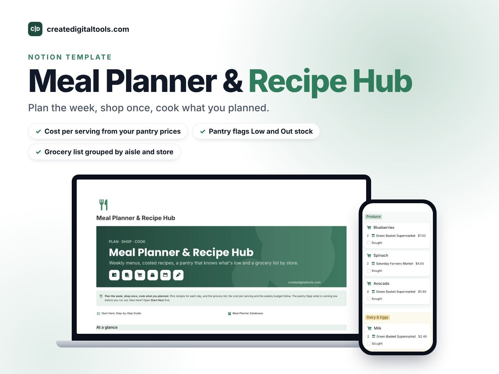 Meal Planner & Recipe Hub | Notion Template - Image 2