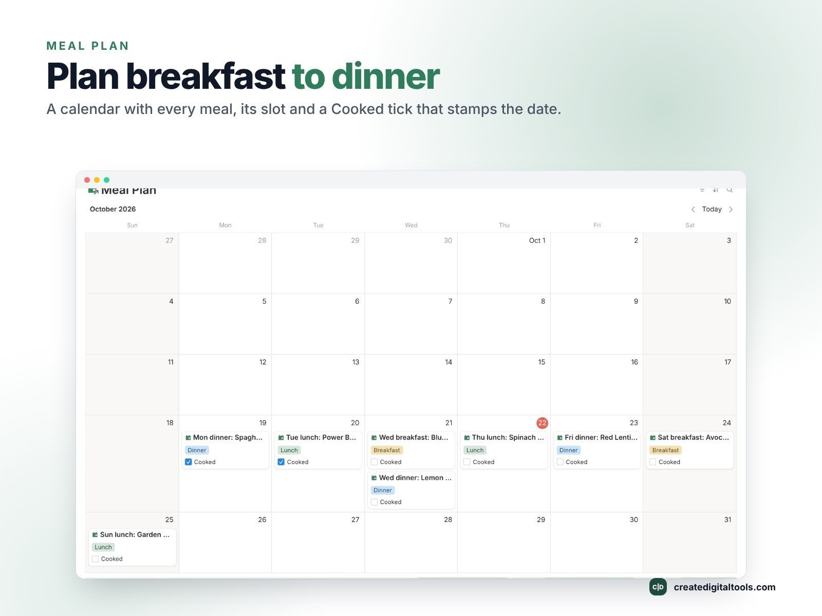 Meal Planner & Recipe Hub | Notion Template - Image 5