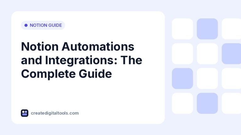 Notion Automations and Integrations: The Complete Guide