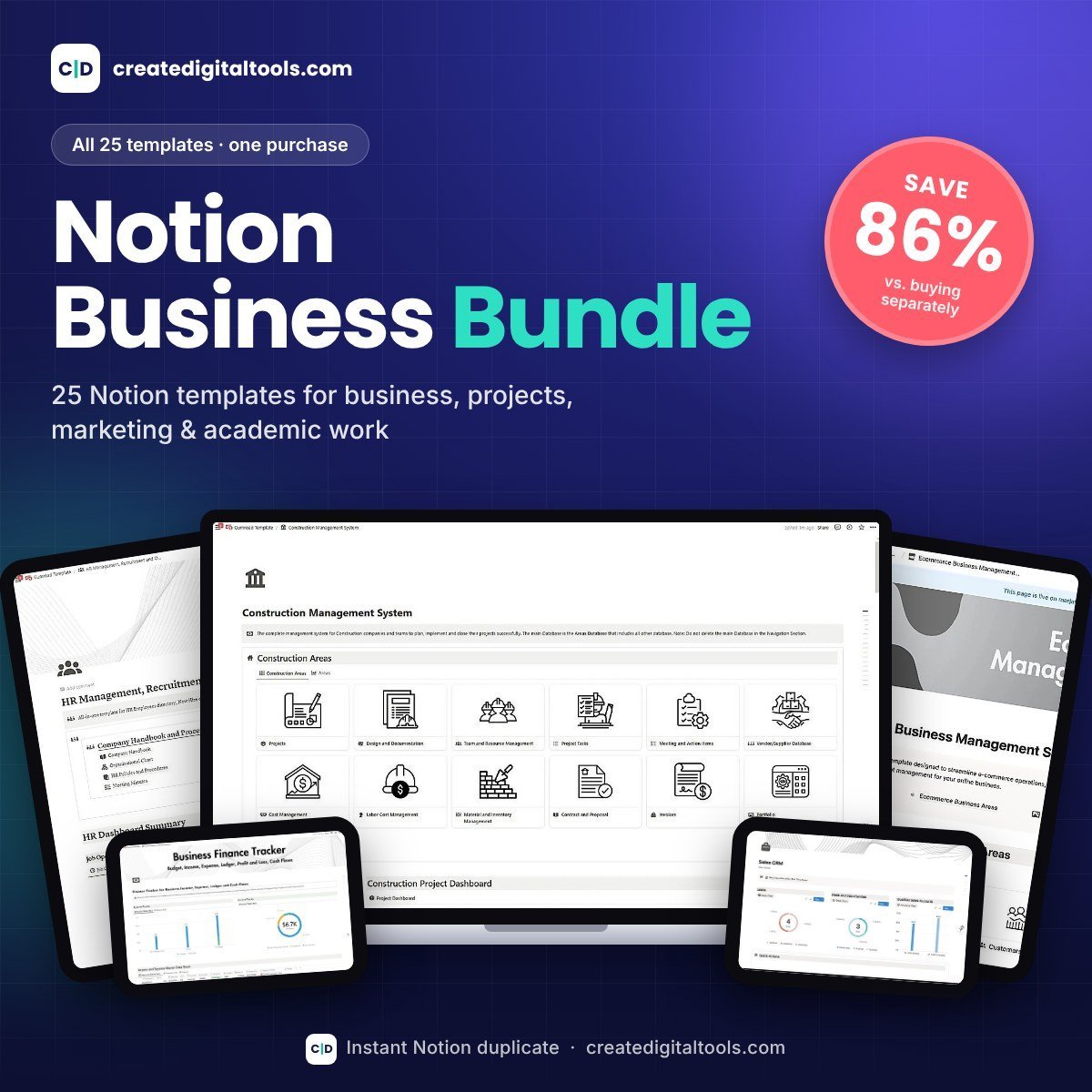 Notion Business Bundle: 25 Notion templates