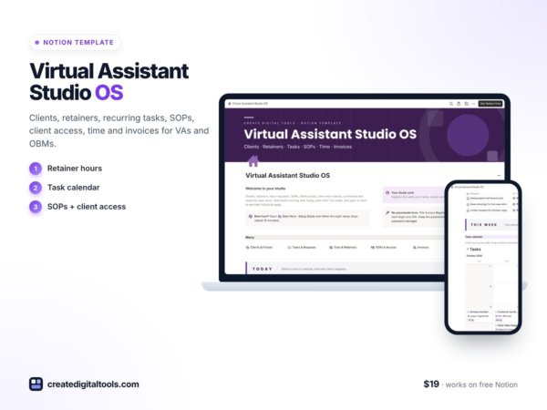 Virtual Assistant Studio OS – product image