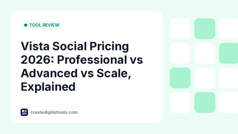 Vista Social Pricing 2026: Professional vs Advanced vs Scale, Explained